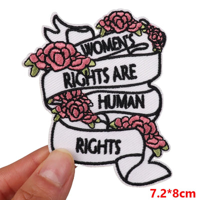 🧷 Feminist & Girl Power Patch — Iron-On Embroidered Uterus, Mom, Equality & Self-Love Designs for Jackets, Jeans & DIY Decor