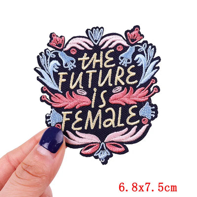 🧷 Bold Quote & Letter Patch — Cartoon Iron-On