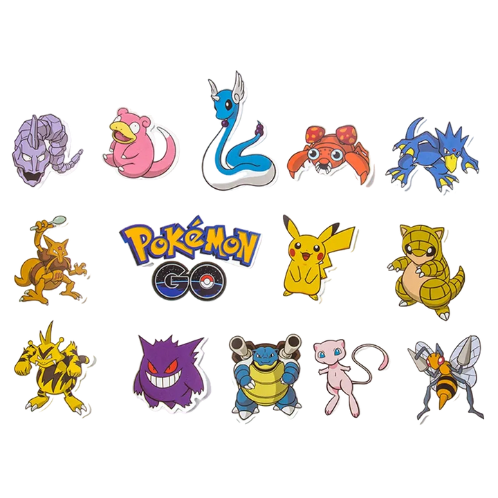 Collection of various cartoon characters with &