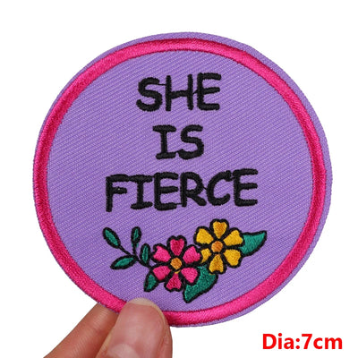🧷 Feminist & Girl Power Patch — Iron-On Embroidered Uterus, Mom, Equality & Self-Love Designs for Jackets, Jeans & DIY Decor