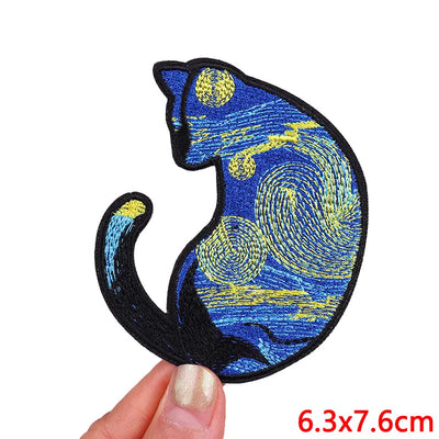 🦖 Funny Animal Patch — Cat, Frog, Dino & Duck Iron-On