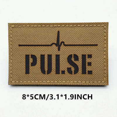 Doormat with 'PULSE' design and heartbeat line on a white background