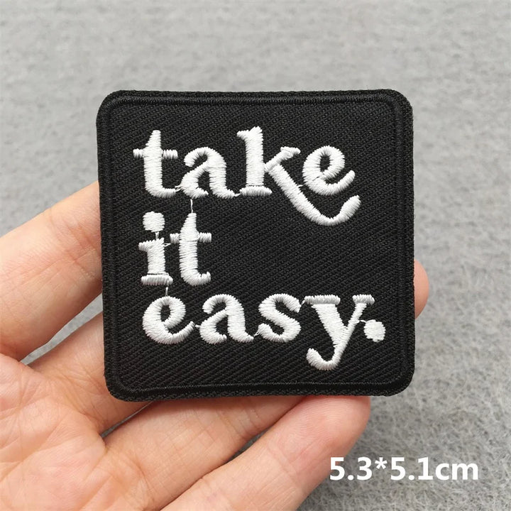 Black patch with &