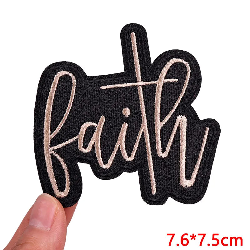 Black patch with &