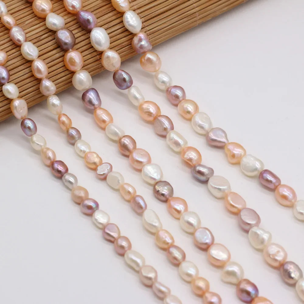 🌊 Natural Freshwater Pearl Beads — Irregular Nugget Strand (DIY)