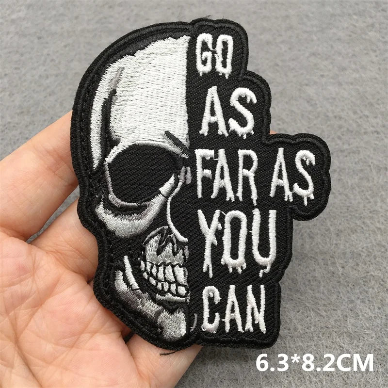 Skull patch with &