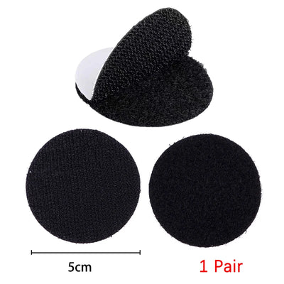 Black Velcro padding 5cm circular on a white background
