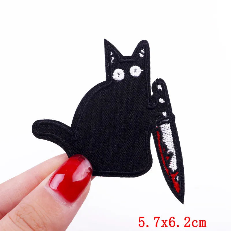 🦖 Funny Animal Patch — Cat, Frog, Dino & Duck Iron-On
