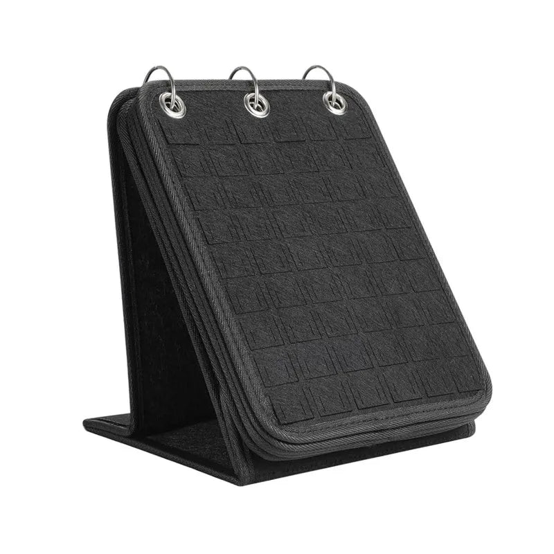 Black Felt Pin Display Stand on a white background