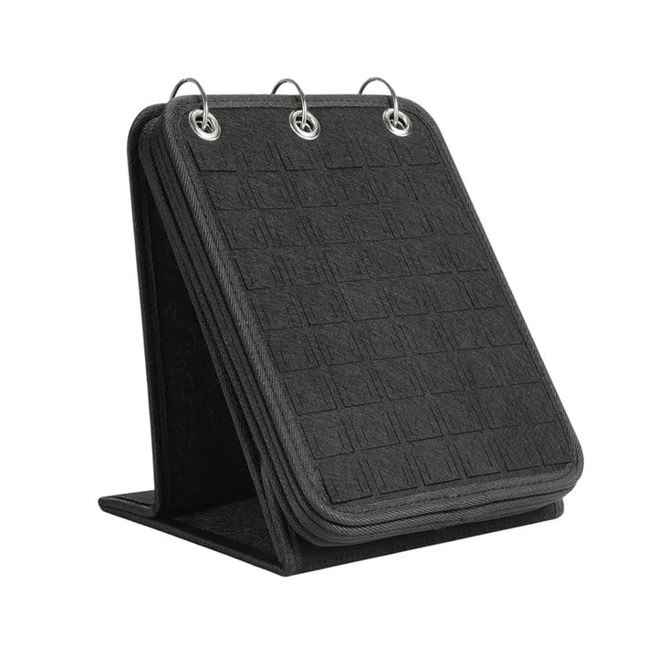Black Felt Pin Display Stand on a white background