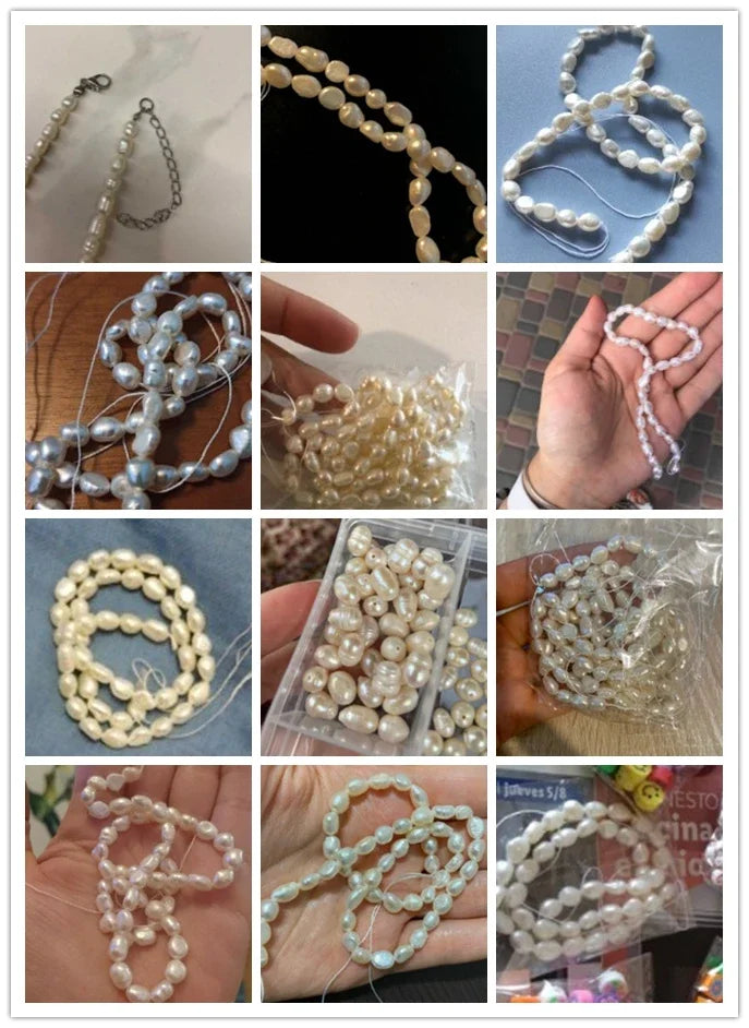 🌊 Natural Freshwater Pearl Beads — Irregular Nugget Strand (DIY)