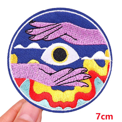 🧷 Bold Quote & Letter Patch — Cartoon Iron-On