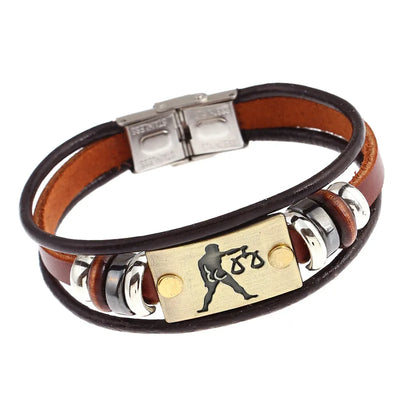 Bracelet with zodiac sign design on a white background