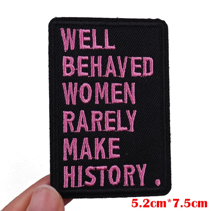 Slogan Quote Patch — Funny Iron-On Embroidery - Style 