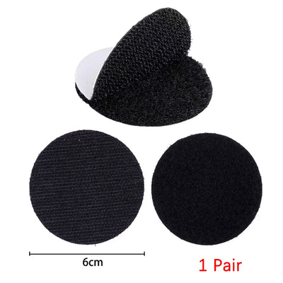 Black Velcro padding 6cm circular on a white background