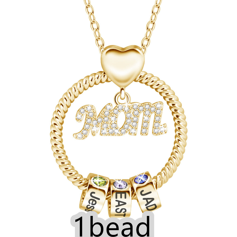 Gold necklace with &