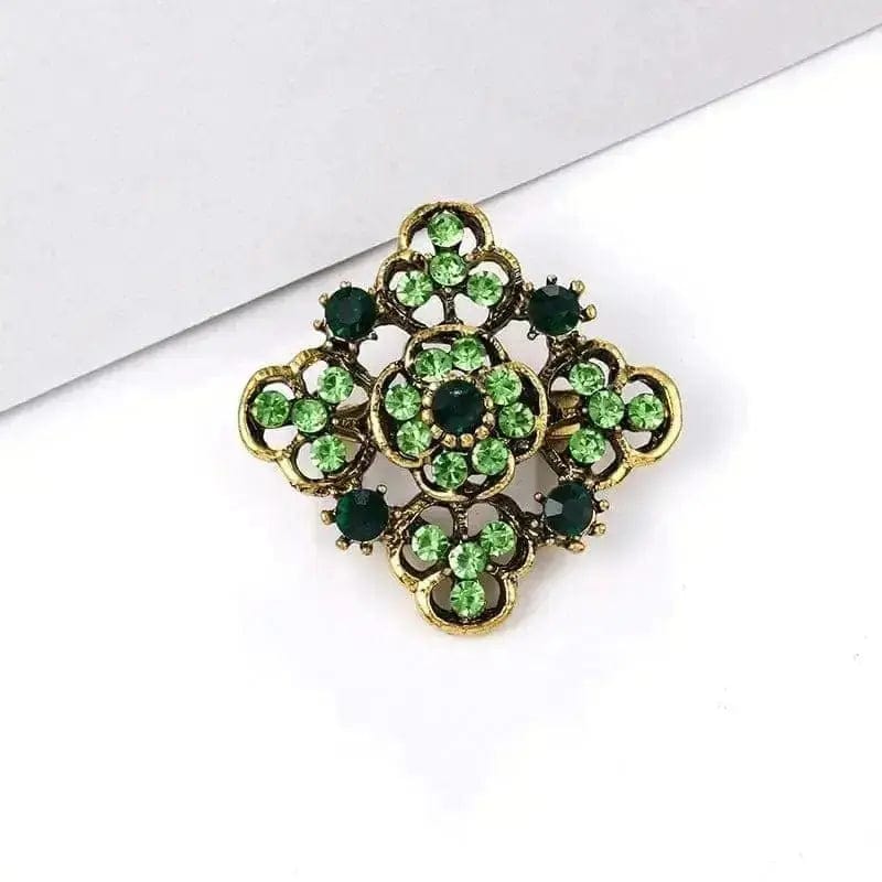 🌟 Alloy Rhinestone Small Pin Brooch - Floral Elegance in Fashion 🌟