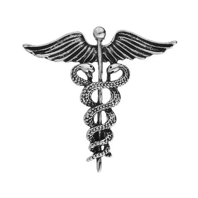 BROOCHITON Brooches Silver Angel Wings Snake Brooch