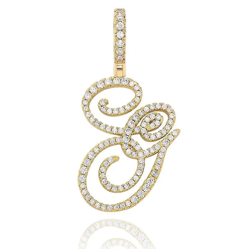 BROOCHITON pendant G / Gold Artistic English letter pendant