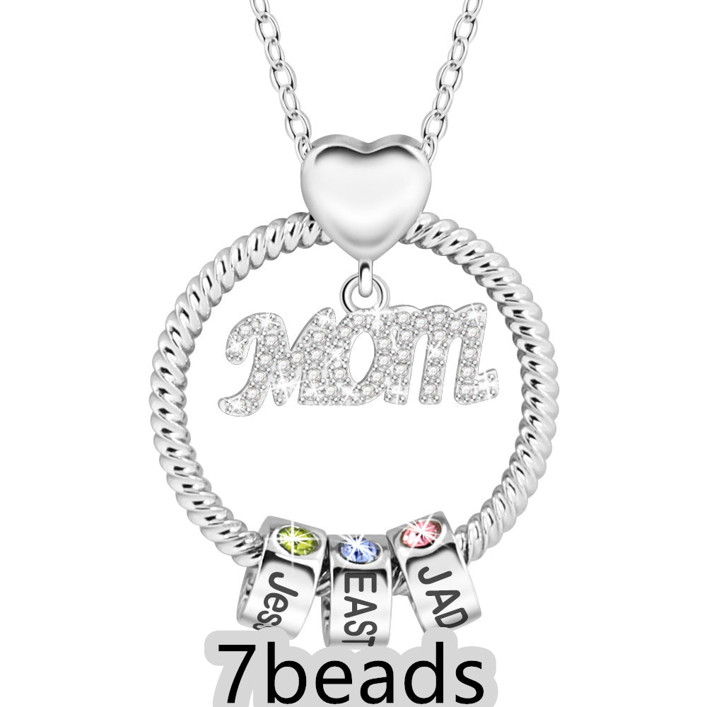 Silver necklace with &