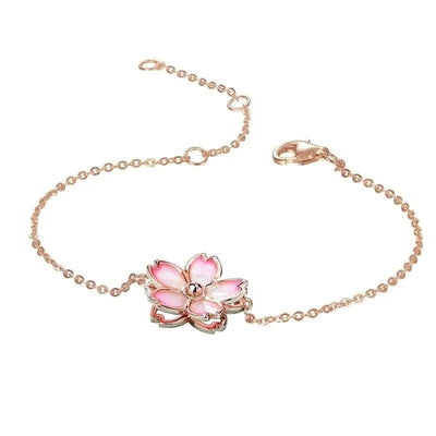 BROOCHITON Necklaces Cherry Blossom Bracelet