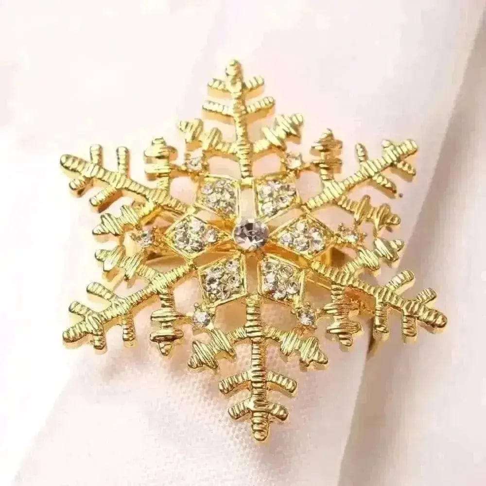 BROOCHITON Brooches Snowflake Gold Christmas Series Brooches Pins