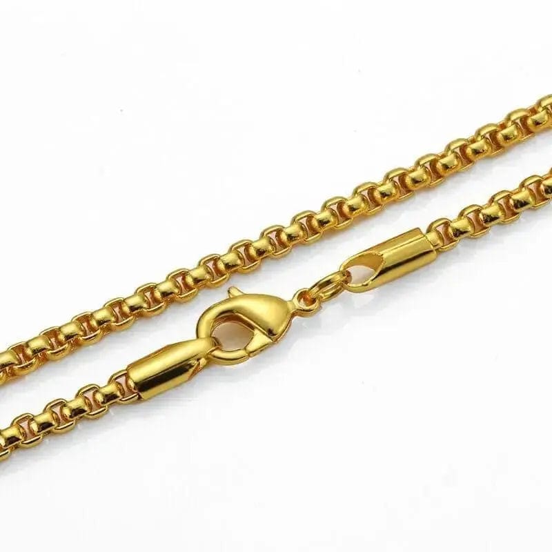 Gold Bar Hip-Hop Necklace Pendant chain close up view 