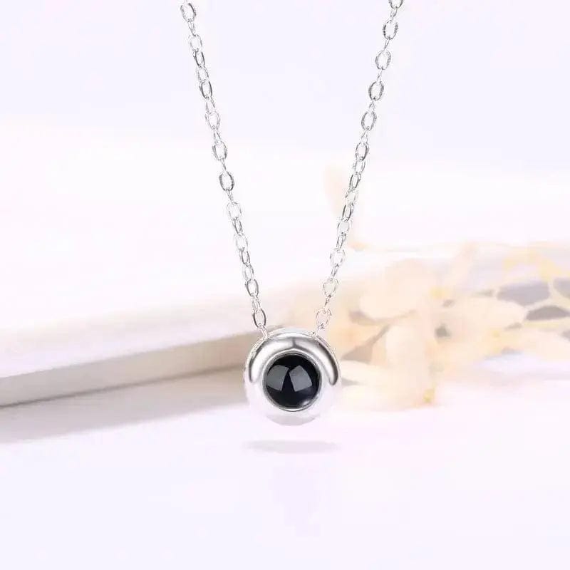 🌟 Customized Projection Silver Necklace - Effortlessly Chic 🌟