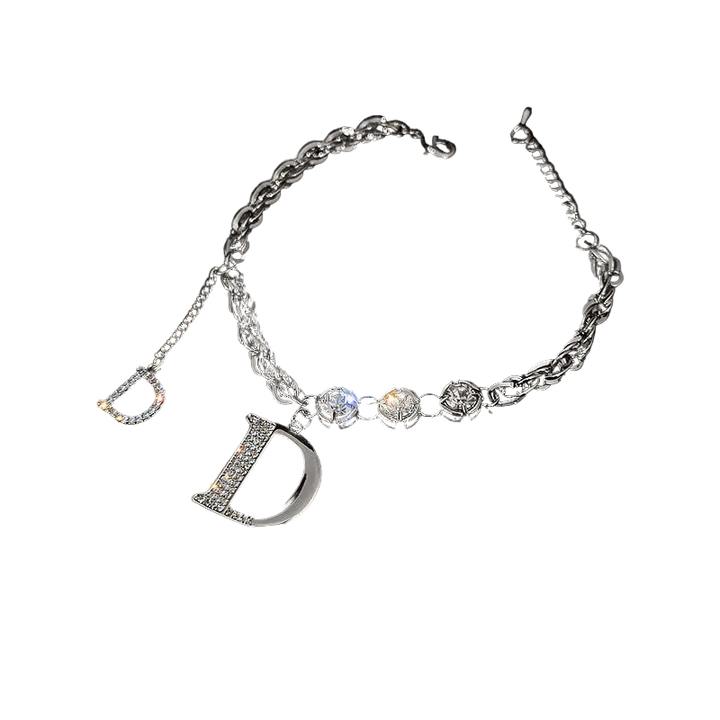 Silver bracelet with letter &
