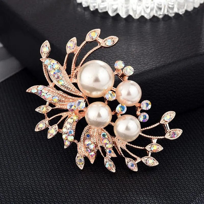 BROOCHITON jewelry 8Style Diamond Pearl Brooch pin