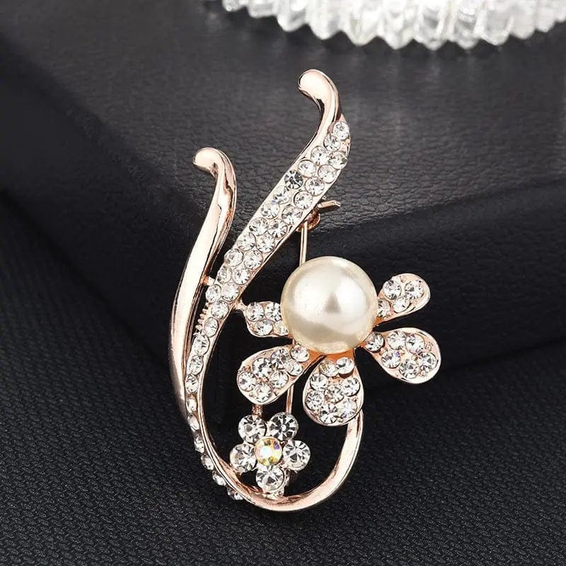 BROOCHITON jewelry 9Style Diamond Pearl Brooch pin
