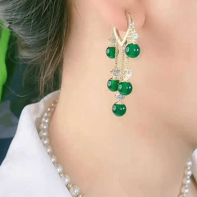 BROOCHITON jewelry Opal Diamond-studded Pearl Earrings
