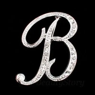 BROOCHITON Brooches B Diamonds English Letter Brooches