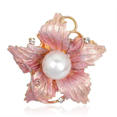 dreamy exquisite oil drop flower brooch closeup view