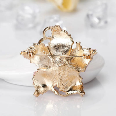 dreamy exquisite oil drop flower brooch back view