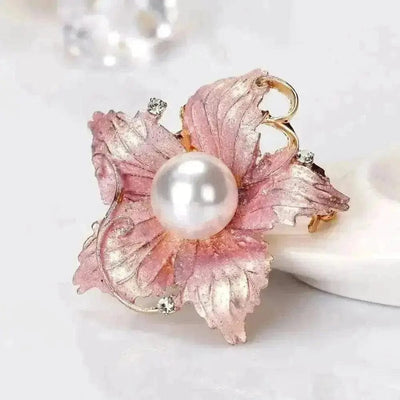 BROOCHITON Brooches Pink Dreamy Exquisitely Flower Brooch