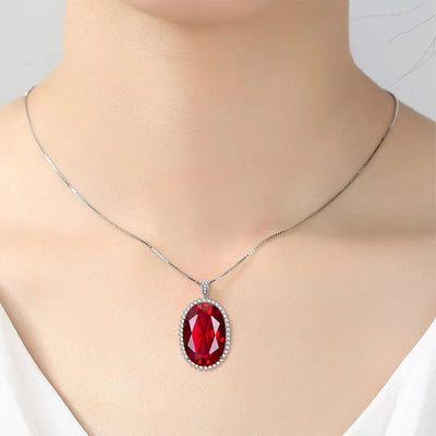 BROOCHITON Necklaces 💎 Elegant Ruby Solstice Necklace - Ultimate Women's Accessory 💎