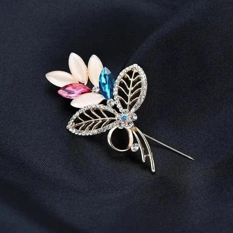 BROOCHITON Brooches Fashion Hollow Leaf Brooch
