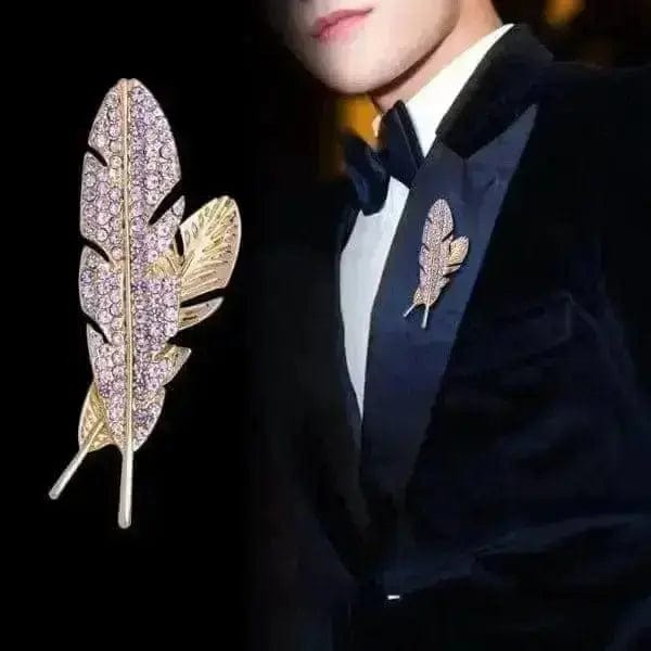Classic Men s Feather Brooch Classic Elegance for Your Attire BROOCHITON