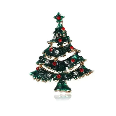 BROOCHITON Brooches A4 santa claus christmas tree brooch