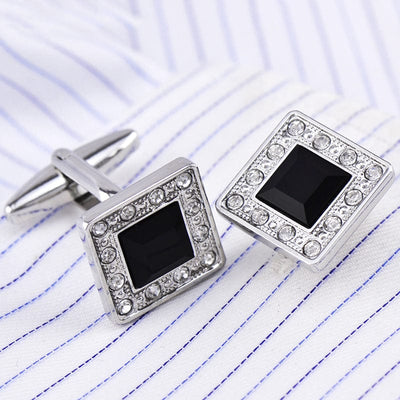 BROOCHITON Cufflinks Black French Cufflinks Cufflinks Men's Cufflink Men's And Women's