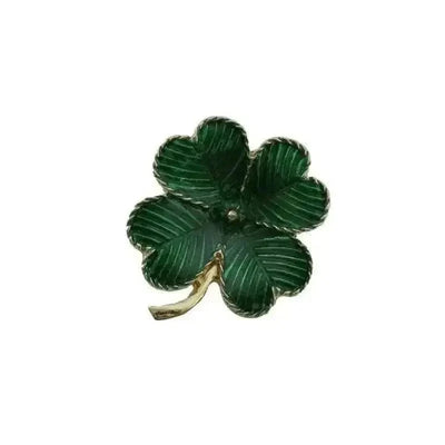 🌟 Green Four-Leaf Clover Brooch - Luck Meets Style 🌟