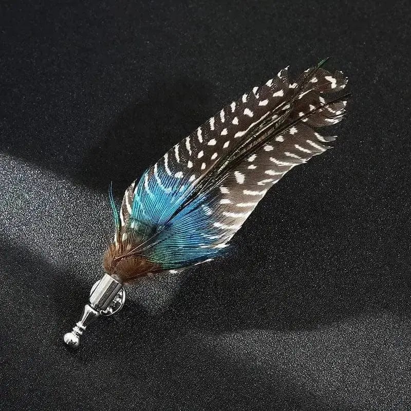 BROOCHITON Brooches A Handmade Peacock Feather Brooch