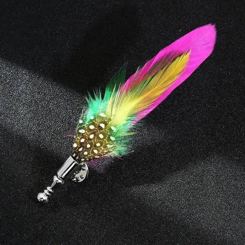 BROOCHITON Brooches E Handmade Peacock Feather Brooch