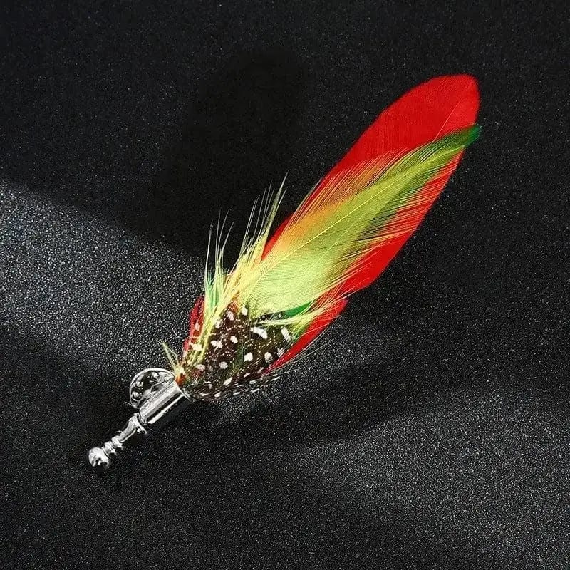 BROOCHITON Brooches G Handmade Peacock Feather Brooch