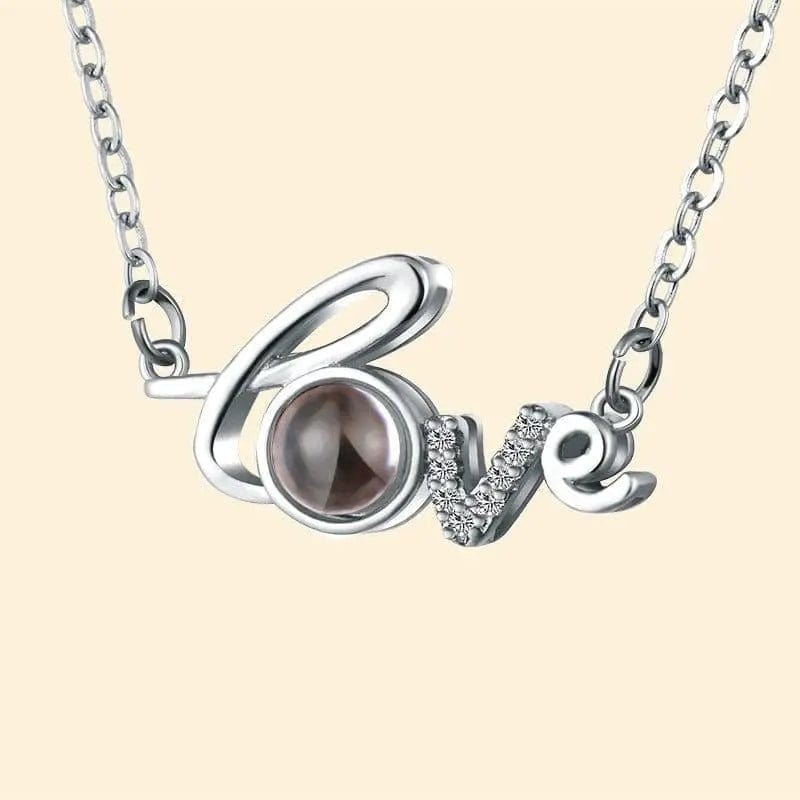 BROOCHITON Necklaces Silver Love Necklace For Lovers