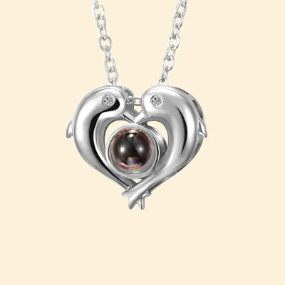 BROOCHITON Necklaces Silver A Love Necklace For Lovers