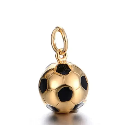 BROOCHITON Necklaces Golden pendant Men's World Cup Football Necklace
