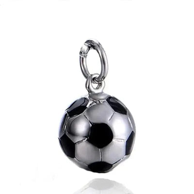 BROOCHITON Necklaces Silver pendant Men's World Cup Football Necklace