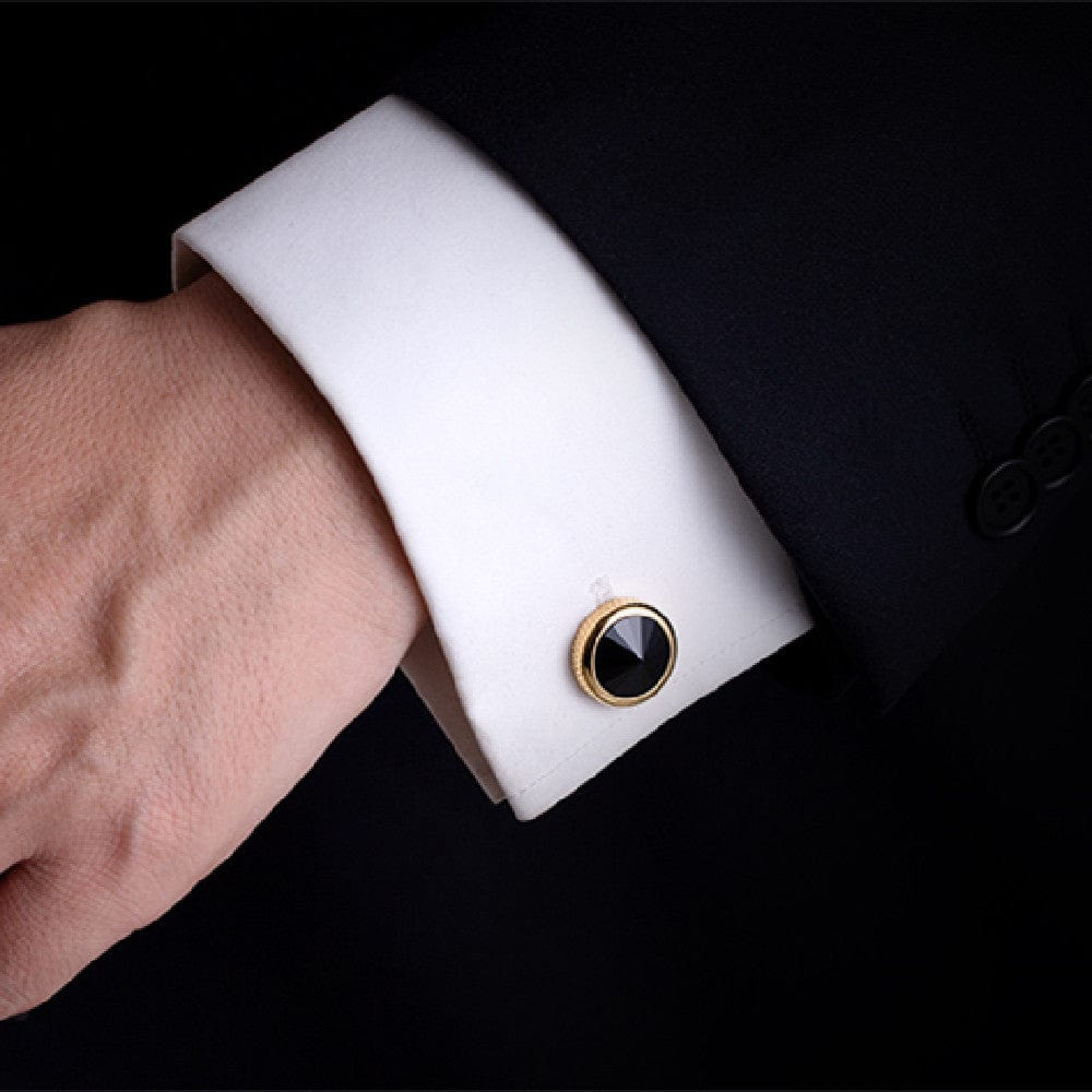 BROOCHITON Cufflinks Men's Fashion Embossed French Cufflinks